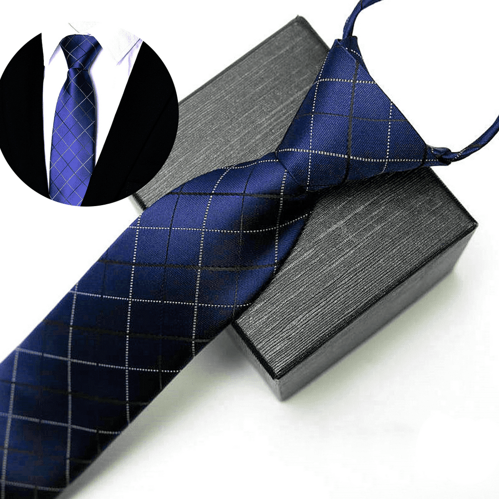 Gravata Masculina Slim - Parma - cor Azul pontilhada
