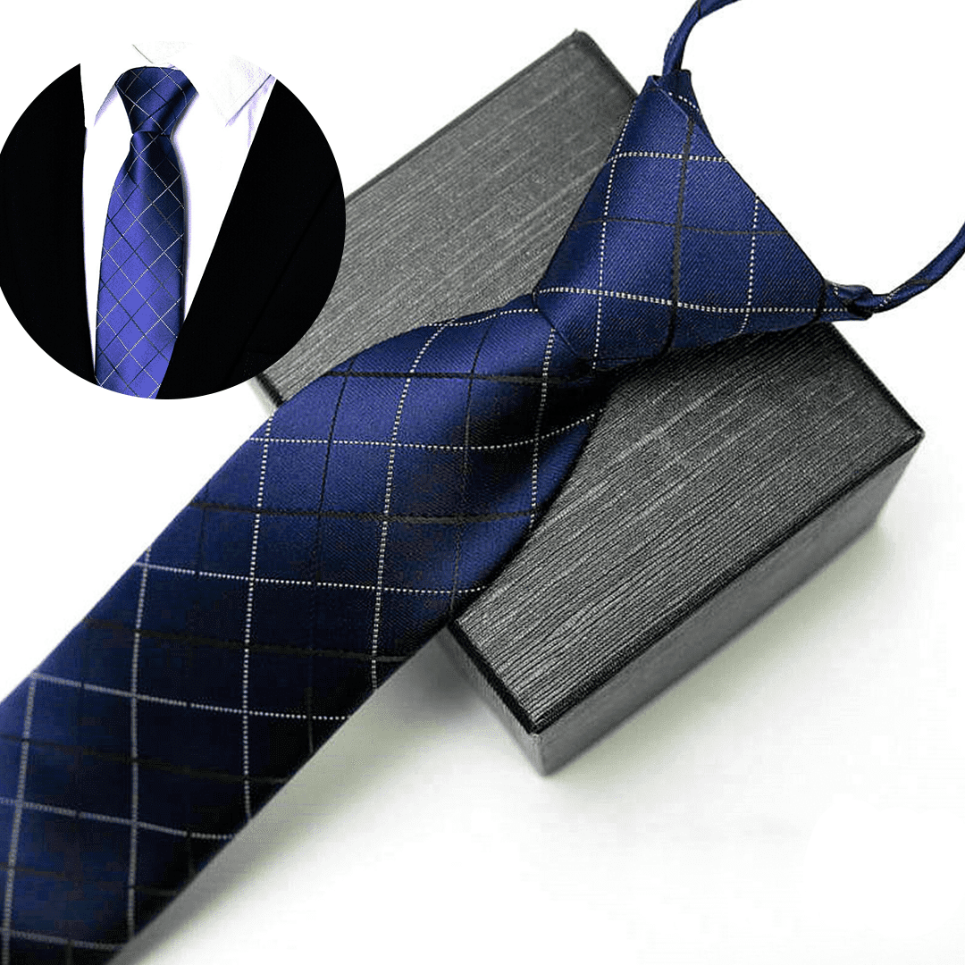 Gravata Masculina Slim - Parma - cor Azul pontilhada