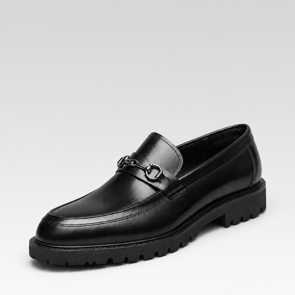 Loafer Masculino de Couro - Benedetti — fundo cinza Rivello