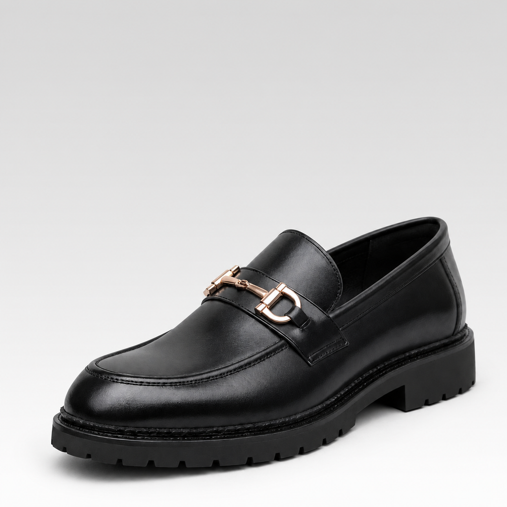 Loafer Masculino de Couro - Castelli — fundo cinza Rivello