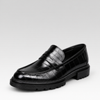 Loafer Masculino de Couro - Marchetti — fundo cinza Rivello