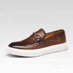Loafer Masculino de Couro - Medici — fundo cinza Rivello