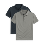 Conjunto - 2 Camisas Polos Seda Gelo