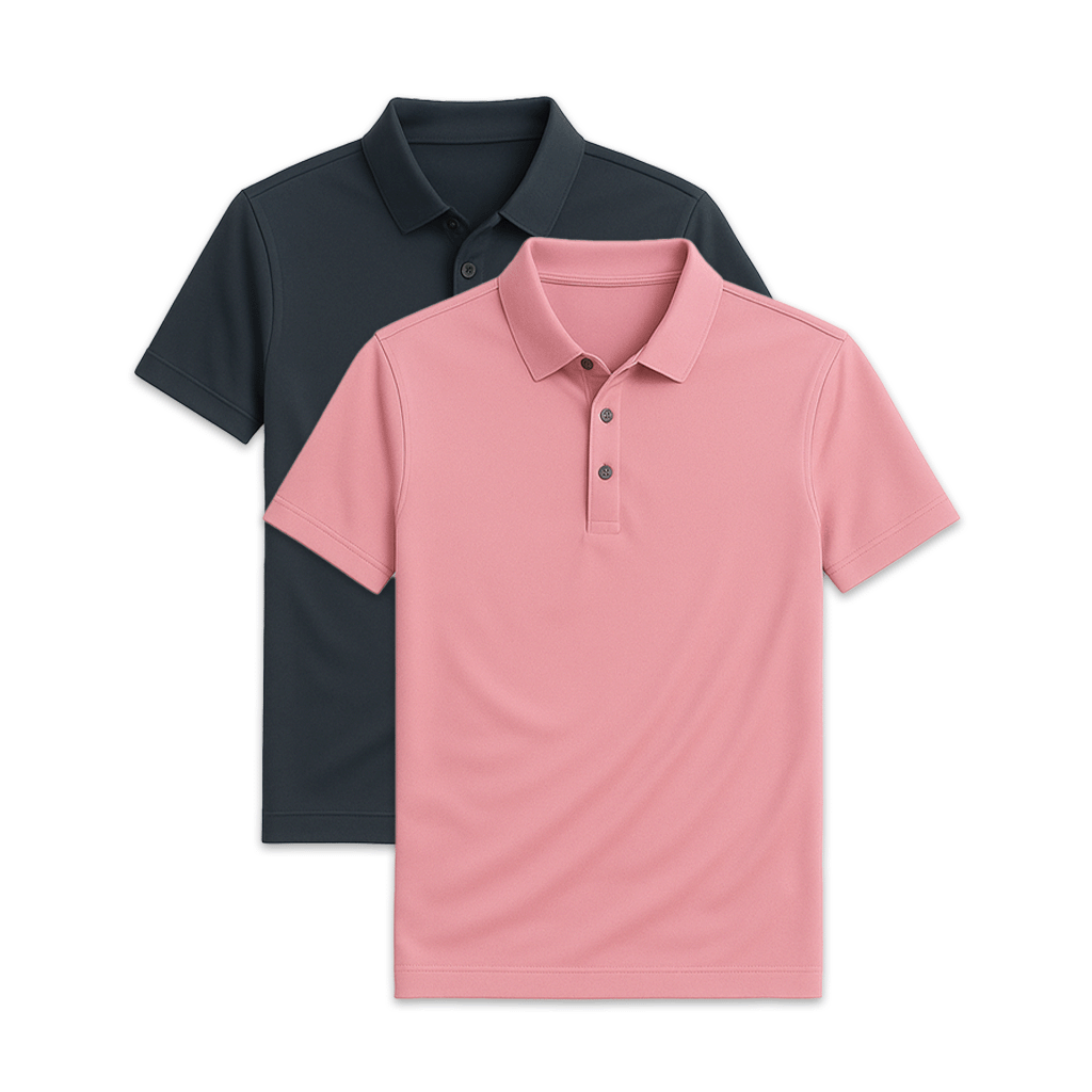 Conjunto - 2 Camisas Polos Seda Gelo