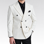 Blazer Masculino Transpassado - Geneva — fundo cinza