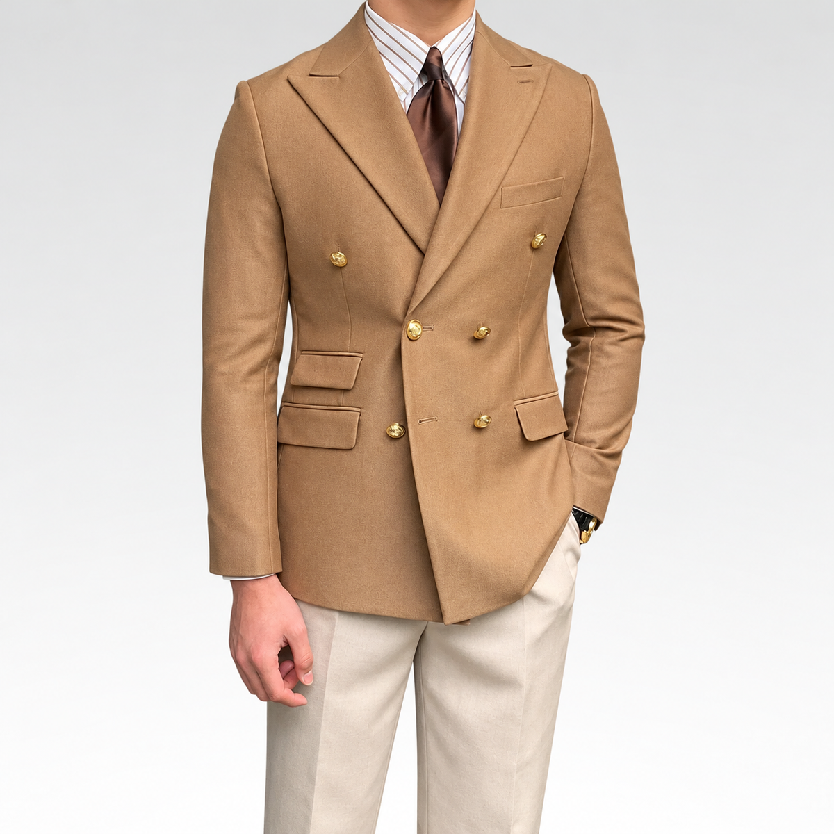 Blazer Masculino Transpassado - Paris — fundo cinza