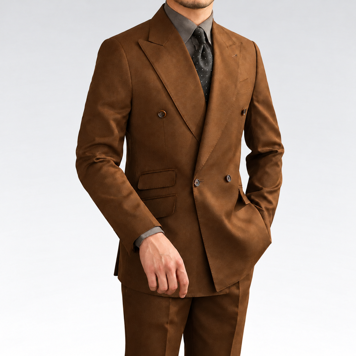 Blazer Masculino Transpassado - Siena — fundo cinza