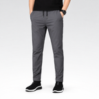 Calça Social Masculina - Slim — fundo cinza