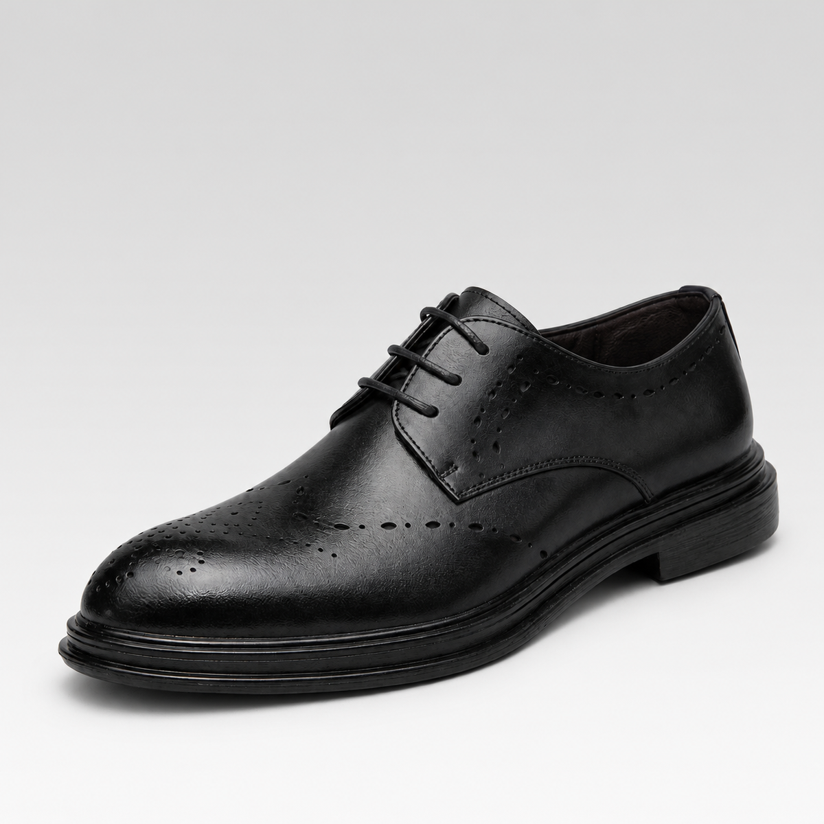 Sapato Derby Masculino de Couro - Bernini — fundo cinza Rivello