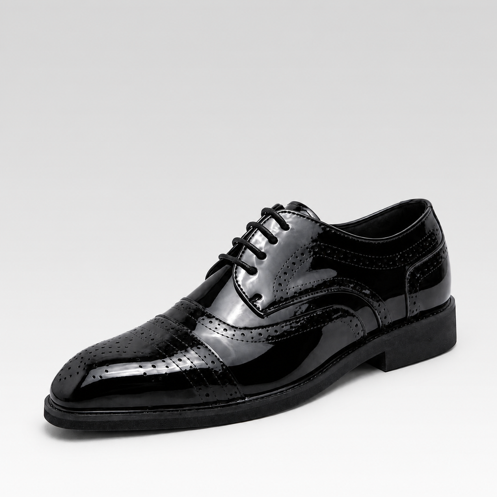 Sapato Derby Masculino de Couro - Raffaello — fundo cinza Rivello