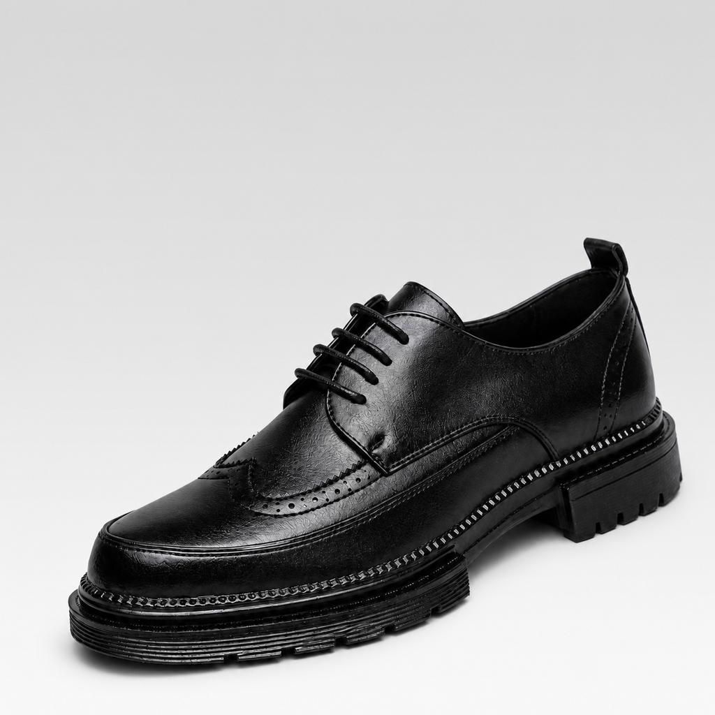 Sapato Derby Masculino de Couro - Vivaldi — fundo cinza Rivello