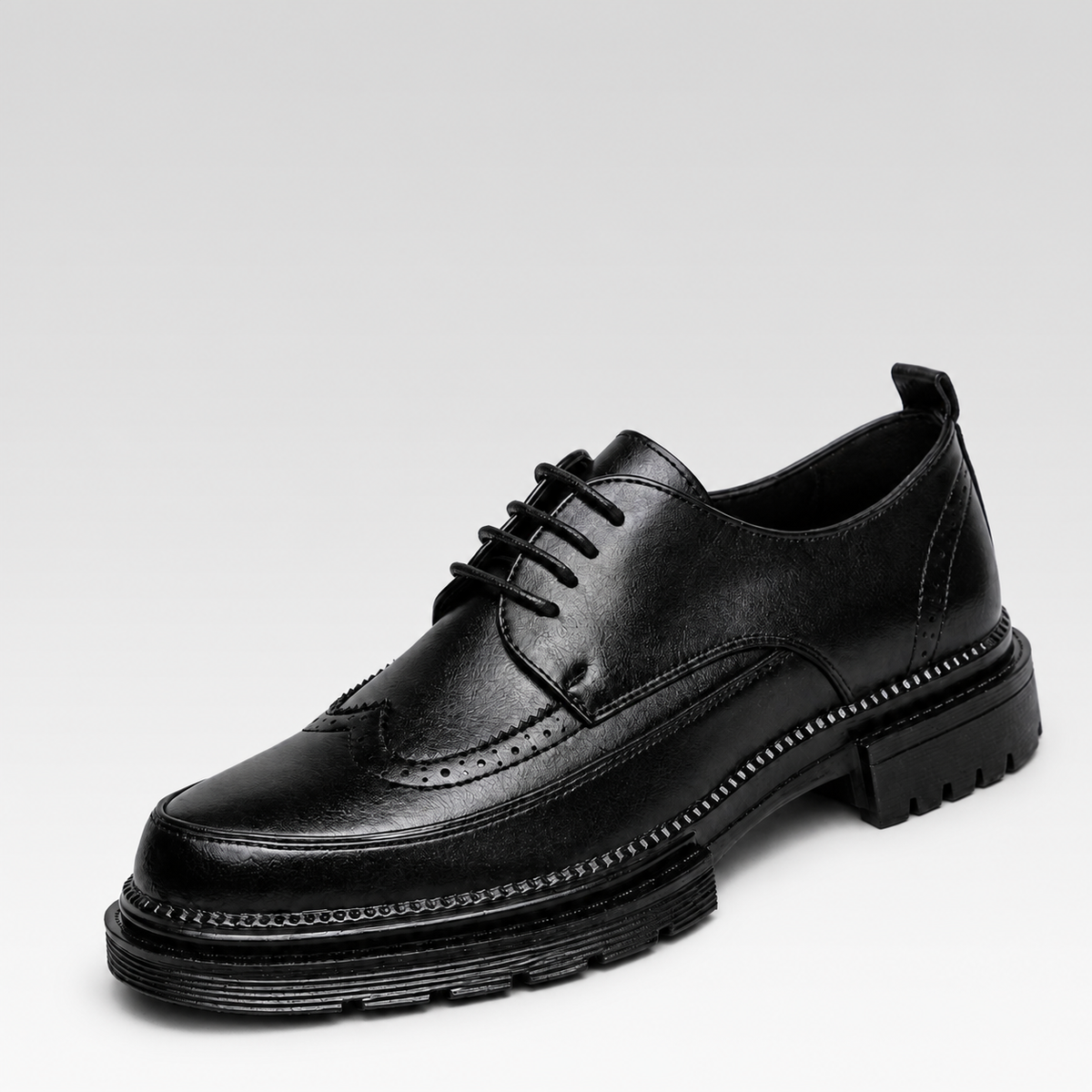 Sapato Derby Masculino de Couro - Vivaldi — fundo cinza Rivello