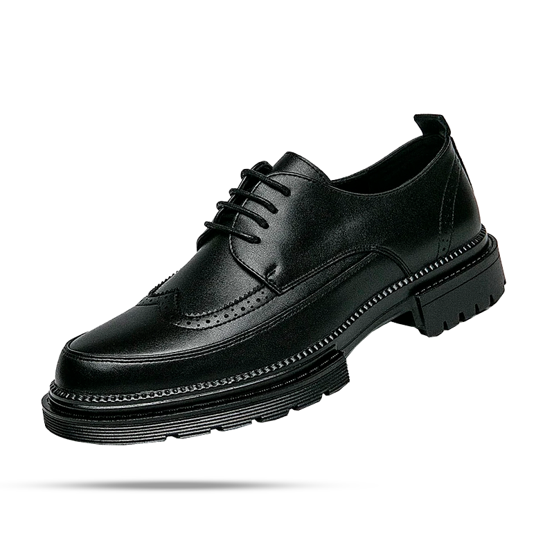 Sapato Derby Masculino de Couro - Vivaldi - Preto - foto 7