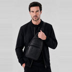 Shoulder Bag Masculina em Couro - Bari - foto 5