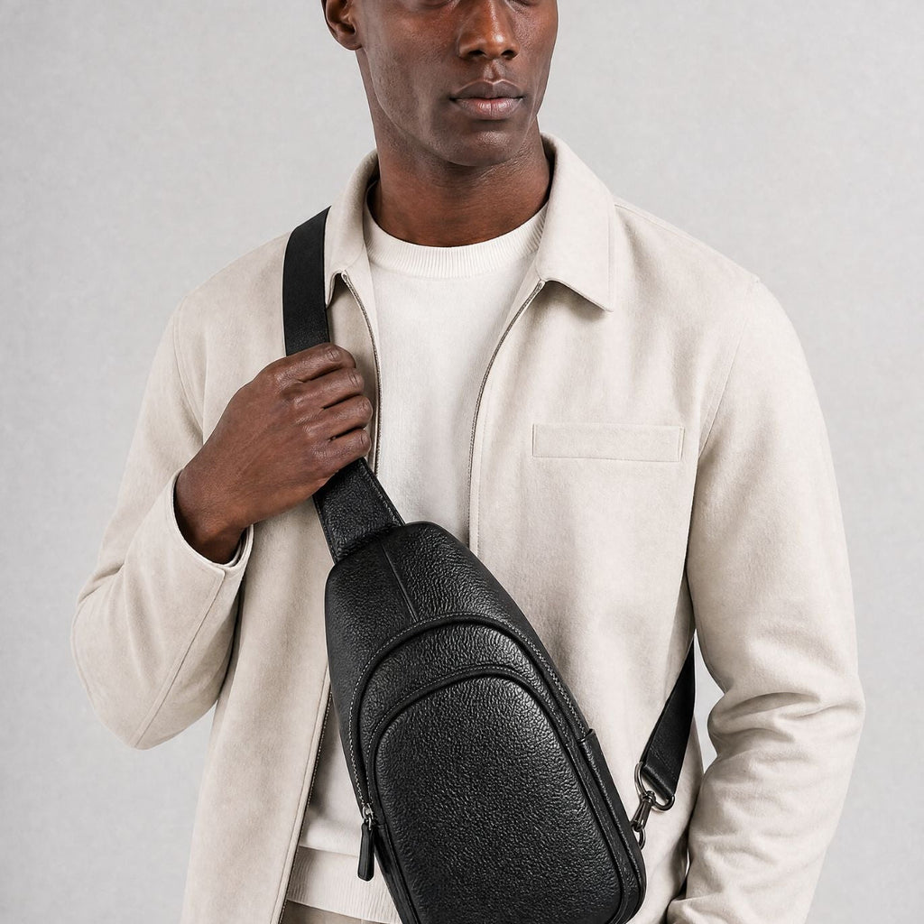 Shoulder Bag Masculina em Couro - Lecce - foto 5