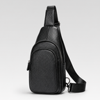 Shoulder Bag Masculina em Couro - Lecce — fundo cinza Rivello