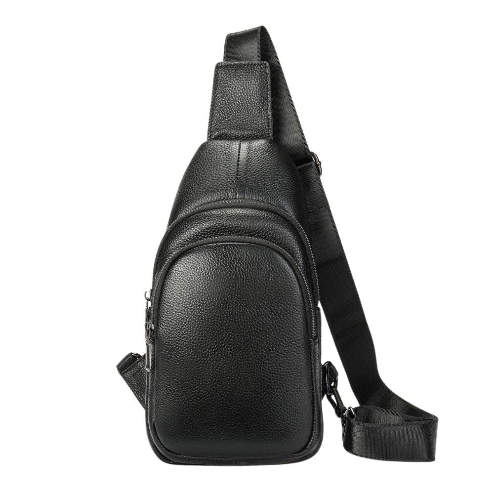 Shoulder Bag Masculina em Couro - Lecce - Preto - foto 6