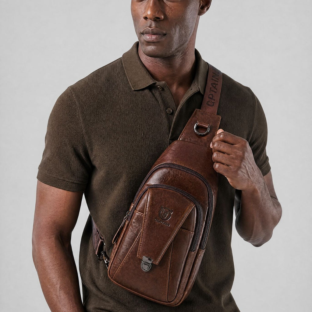 Shoulder Bag Masculina em Couro - Noto - foto 5