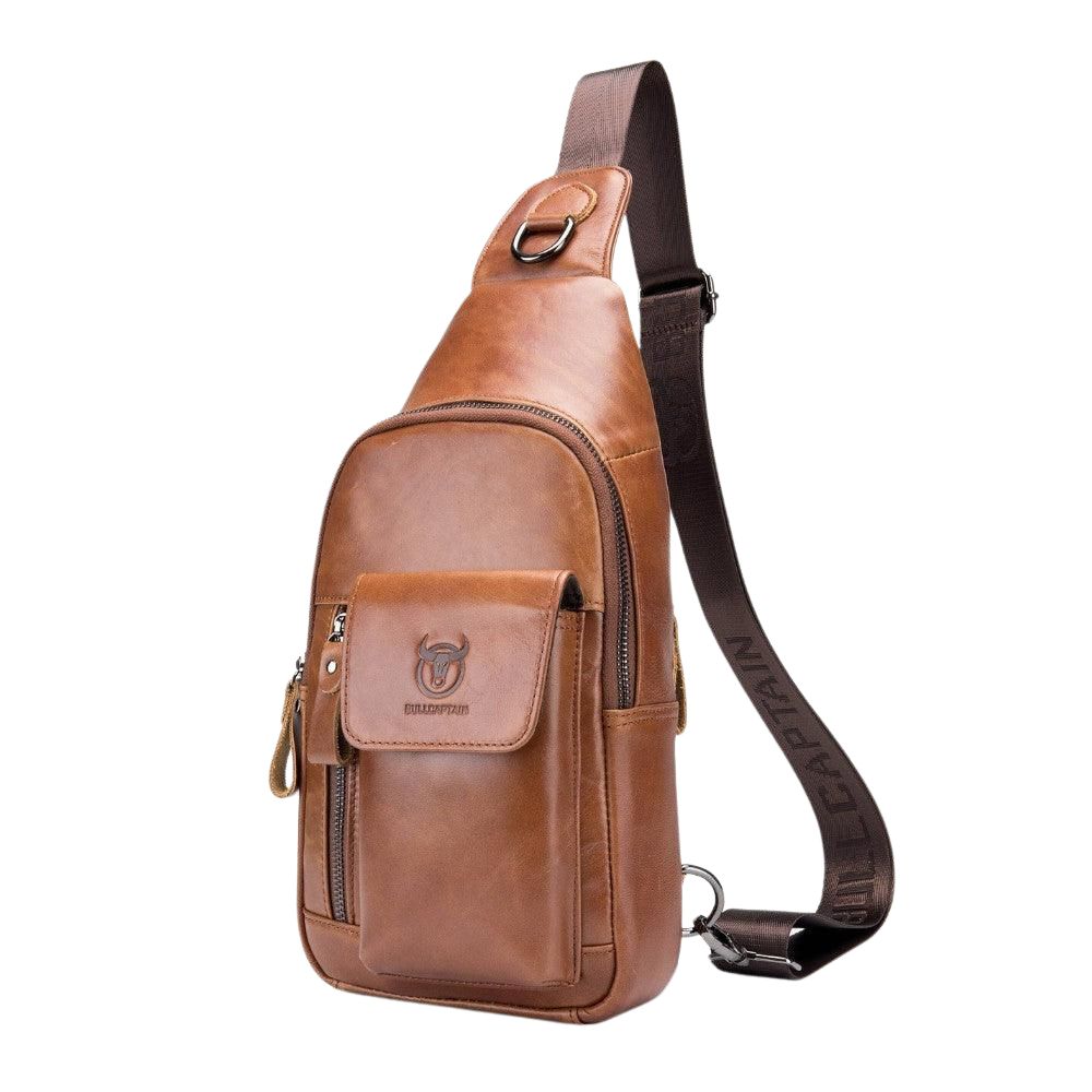 Shoulder Bag Masculina em Couro - Salerno - Marrom - foto 5