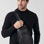 Shoulder Bag Masculina em Couro - Trani - foto 5