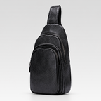 Shoulder Bag Masculina em Couro - Trani — fundo cinza Rivello