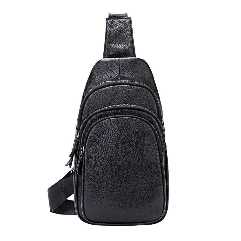 Shoulder Bag Masculina em Couro - Trani - Preto - foto 6