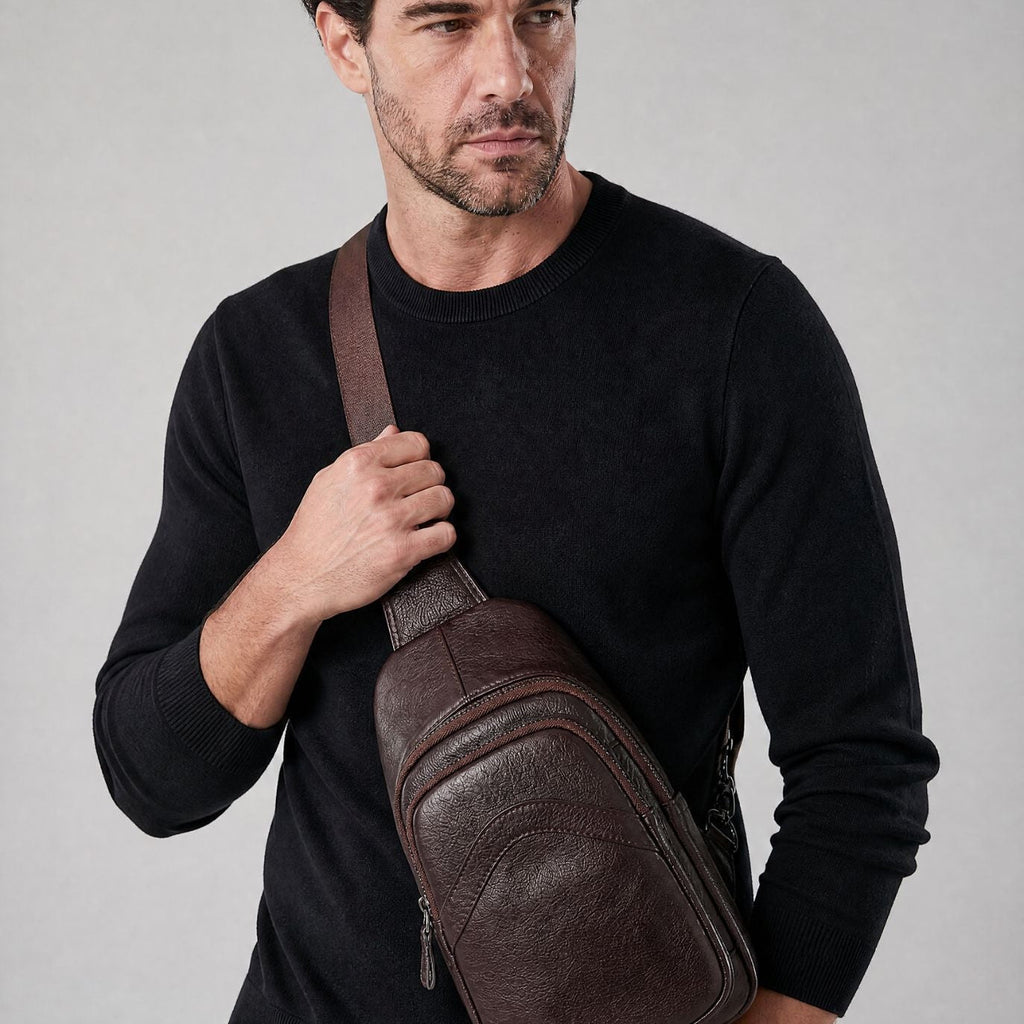 Shoulder Bag Masculina em Couro - Vasto - foto 4