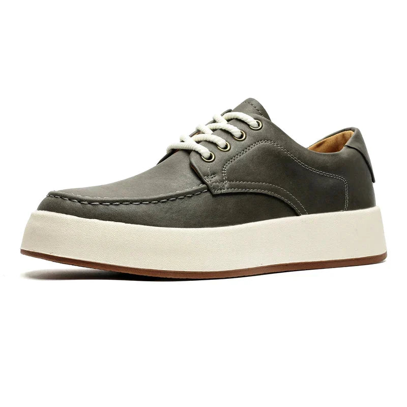 Tênis Casual Masculino de Couro - Modena - Cinza - foto 6